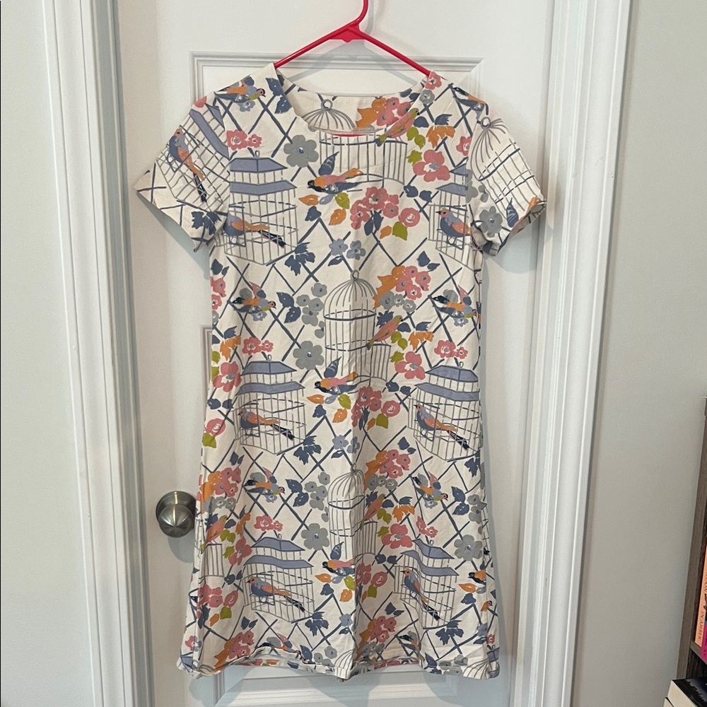Spartina 449 Kids Dress with Floral and Birdcage Design